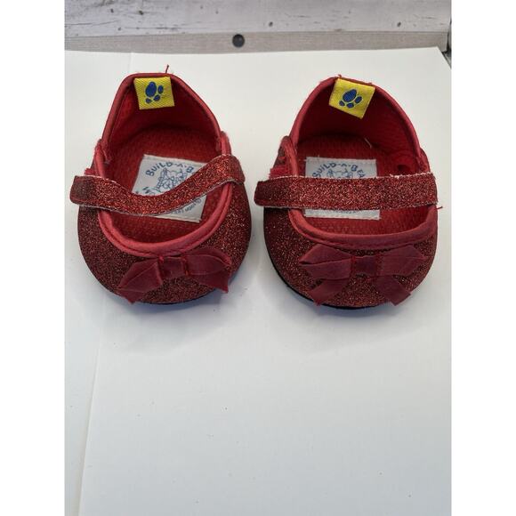 Build A Bear Workshop Ruby Slippers Shoes Red Glitter BABW - Picture 1 of 4